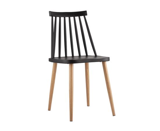 Стул Морган 420x470x800 Й820 блак (Y820 black) Чёрный, Основной цвет: Чёрный, Ширина: 420, Материал основания: Металл, Высота: 800, Глубина: 470, Материал: Пластик, Каркас: Металл, Вес: 4, Цвет опоры: Коричневый, Материал сиденья: пластик, Цвет сиденья: Черный, Артикул: Й820 блак (Y820 black), изображение 2post-test