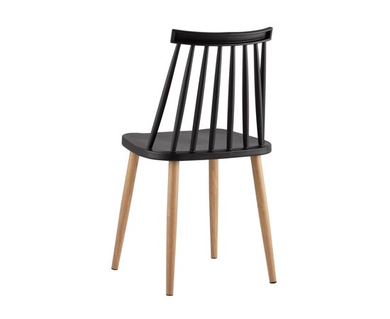 Стул Морган 420x470x800 Й820 блак (Y820 black) Чёрный, Основной цвет: Чёрный, Ширина: 420, Материал основания: Металл, Высота: 800, Глубина: 470, Материал: Пластик, Каркас: Металл, Вес: 4, Цвет опоры: Коричневый, Материал сиденья: пластик, Цвет сиденья: Черный, Артикул: Й820 блак (Y820 black), изображение 5post-test