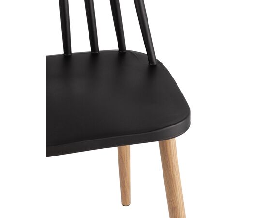 Стул Морган 420x470x800 Й820 блак (Y820 black) Чёрный, Основной цвет: Чёрный, Ширина: 420, Материал основания: Металл, Высота: 800, Глубина: 470, Материал: Пластик, Каркас: Металл, Вес: 4, Цвет опоры: Коричневый, Материал сиденья: пластик, Цвет сиденья: Черный, Артикул: Й820 блак (Y820 black), изображение 6post-test