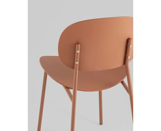 Стул Эди (Edie) 450x530x780 УТ000039127 Коричневый, Основной цвет: Коричневый, Ширина: 450, Материал основания: Металл, Высота: 780, Глубина: 530, Материал: Пластик, Вес: 4,2, Цвет опоры: Коричневый, Артикул: УТ000039127, изображение 2post-test