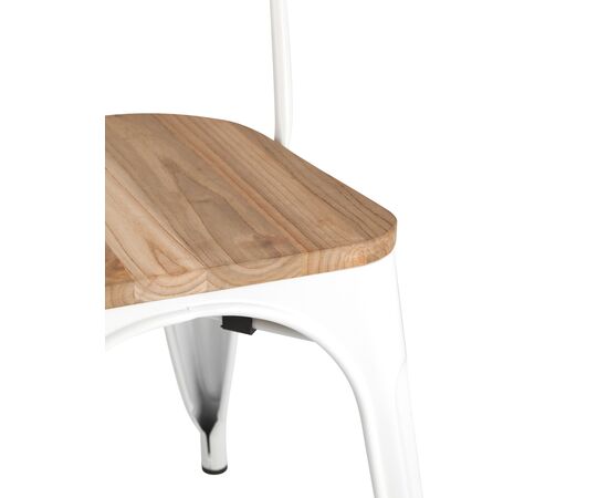 Стул Толикс (TOLIX) 450x515x840 ЙД-Х440Б-В ЛГ-02 (YD-H440B-W LG-02) Белый глянцевый/светлое дерево, Основной цвет: Белый глянцевый/светлое дерево, Ширина: 450, Материал основания: Металл, Высота: 840, Глубина: 515, Материал: дерево, Каркас: Металл, Вес: 5,1, Цвет опоры: белый глянцевый, Материал сиденья: Дерево, Цвет сиденья: белый глянцевый, Артикул: ЙД-Х440Б-В ЛГ-02 (YD-H440B-W LG-02), изображение 5post-test