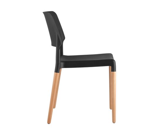 Стул Бистро (BISTRO) 540x525x785 8086 БЛАК (8086 BLACK) Чёрный, Основной цвет: Чёрный, Материал основания: Массив дерева, Ширина: 540, Высота: 785, Глубина: 525, Материал: Пластик, Вес: 3, Артикул: 8086 БЛАК (8086 BLACK), изображение 4post-test