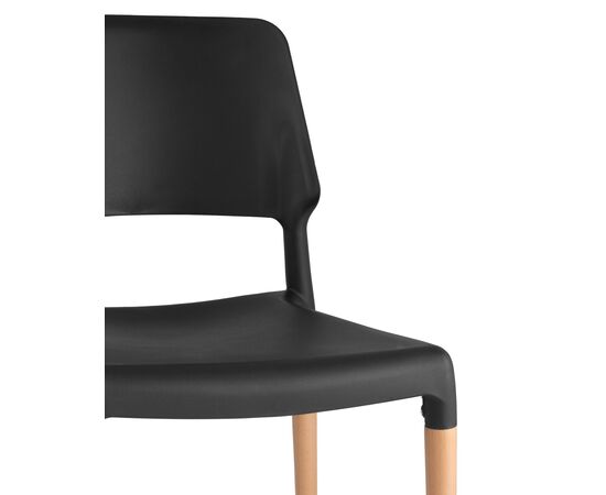Стул Бистро (BISTRO) 540x525x785 8086 БЛАК (8086 BLACK) Чёрный, Основной цвет: Чёрный, Материал основания: Массив дерева, Ширина: 540, Высота: 785, Глубина: 525, Материал: Пластик, Вес: 3, Артикул: 8086 БЛАК (8086 BLACK), изображение 5post-test