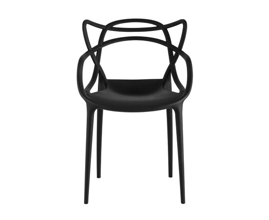 Стул Маргарита Нью (Margarita NEW) 540x540x825 Й824 блак (Y824 black) Чёрный, Основной цвет: Чёрный, Ширина: 540, Материал основания: Пластик, Высота: 825, Глубина: 540, Материал: Пластик, Каркас: Пластик, Вес: 4,3, Цвет опоры: Черный, Материал сиденья: пластик, Цвет сиденья: Черный, Артикул: Й824 блак (Y824 black), изображение 2post-test