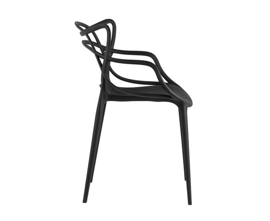 Стул Маргарита Нью (Margarita NEW) 540x540x825 Й824 блак (Y824 black) Чёрный, Основной цвет: Чёрный, Ширина: 540, Материал основания: Пластик, Высота: 825, Глубина: 540, Материал: Пластик, Каркас: Пластик, Вес: 4,3, Цвет опоры: Черный, Материал сиденья: пластик, Цвет сиденья: Черный, Артикул: Й824 блак (Y824 black), изображение 4post-test