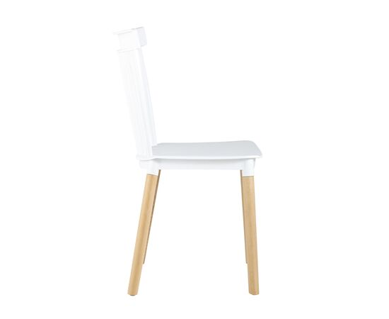 Стул Филд (Field) 480x490x840 СЛ-7037В вхите (SL-7037W white) Белый, Основной цвет: Белый, Ширина: 480, Материал основания: Массив дерева, Высота: 840, Глубина: 490, Материал: Пластик, Вес: 3,8, Цвет опоры: Бежевый, Материал сиденья: пластик, Цвет сиденья: Белый, Артикул: СЛ-7037В вхите (SL-7037W white), изображение 2post-test