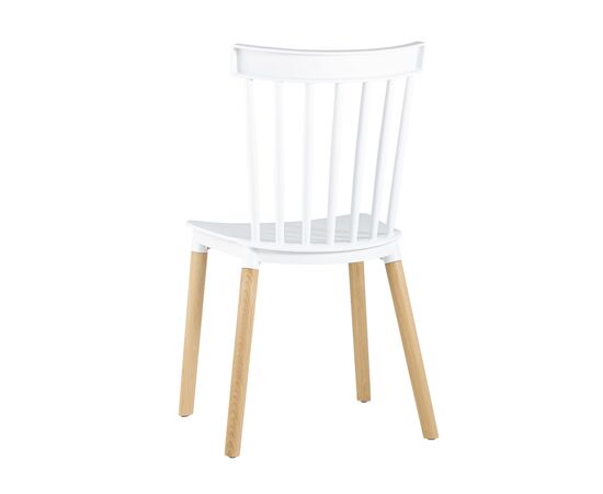 Стул Филд (Field) 480x490x840 СЛ-7037В вхите (SL-7037W white) Белый, Основной цвет: Белый, Ширина: 480, Материал основания: Массив дерева, Высота: 840, Глубина: 490, Материал: Пластик, Вес: 3,8, Цвет опоры: Бежевый, Материал сиденья: пластик, Цвет сиденья: Белый, Артикул: СЛ-7037В вхите (SL-7037W white), изображение 4post-test