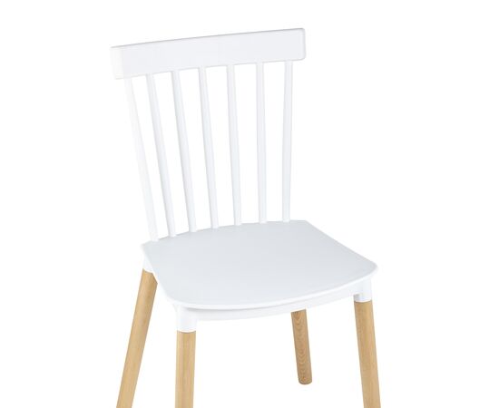 Стул Филд (Field) 480x490x840 СЛ-7037В вхите (SL-7037W white) Белый, Основной цвет: Белый, Ширина: 480, Материал основания: Массив дерева, Высота: 840, Глубина: 490, Материал: Пластик, Вес: 3,8, Цвет опоры: Бежевый, Материал сиденья: пластик, Цвет сиденья: Белый, Артикул: СЛ-7037В вхите (SL-7037W white), изображение 5post-test