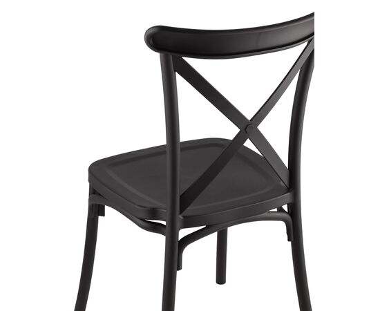 Стул Кроссбэк 430x520x890 Й030 блак (Y030 black) Чёрный, Основной цвет: Чёрный, Ширина: 430, Материал основания: Пластик, Высота: 890, Глубина: 520, Материал: Пластик, Каркас: Пластик, Вес: 3,95, Цвет опоры: Черный, Материал сиденья: пластик, Цвет сиденья: Черный, Артикул: Й030 блак (Y030 black), изображение 6post-test