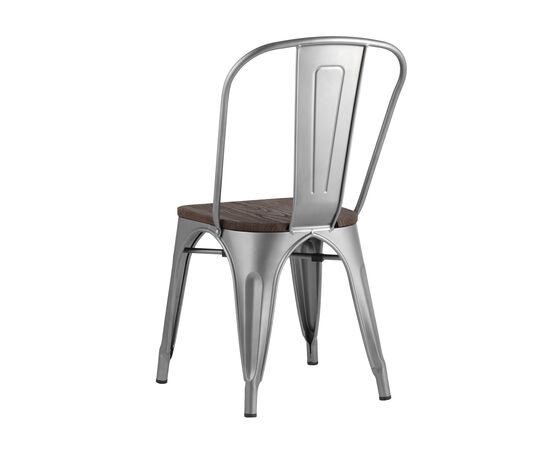 Стул Толикс (TOLIX) 450x515x840 ЙД-Х440Б-В ЙГ-15 (YD-H440B-W YG-15) Серебристый матовый/темное дерево, Основной цвет: Серебристый матовый/темное дерево, Ширина: 450, Материал основания: Металл, Высота: 840, Глубина: 515, Материал: дерево, Каркас: Металл, Вес: 5,1, Цвет опоры: серебристый матовый, Материал сиденья: Дерево, Цвет сиденья: Темно-коричневый, Артикул: ЙД-Х440Б-В ЙГ-15 (YD-H440B-W YG-15), изображение 4post-test