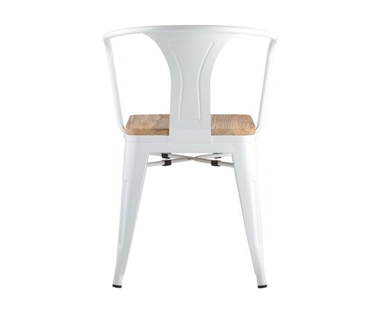 Стул Толикс Арм Вуд (TOLIX ARM WOOD) 390x390x790 ЙД-Х440АР-В ЛГ-02 (YD-H440AR-W LG-02) Белый глянцевый/светлое дерево, Основной цвет: Белый глянцевый/светлое дерево, Ширина: 390, Материал основания: Металл, Высота: 790, Глубина: 390, Материал: дерево, Каркас: Металл, Вес: 5, Цвет опоры: Белый, Материал сиденья: Дерево, Цвет сиденья: Светло-коричневый, Артикул: ЙД-Х440АР-В ЛГ-02 (YD-H440AR-W LG-02), изображение 3post-test