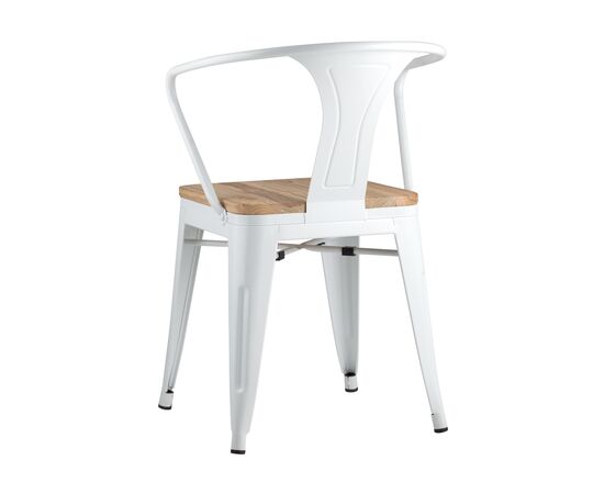 Стул Толикс Арм Вуд (TOLIX ARM WOOD) 390x390x790 ЙД-Х440АР-В ЛГ-02 (YD-H440AR-W LG-02) Белый глянцевый/светлое дерево, Основной цвет: Белый глянцевый/светлое дерево, Ширина: 390, Материал основания: Металл, Высота: 790, Глубина: 390, Материал: дерево, Каркас: Металл, Вес: 5, Цвет опоры: Белый, Материал сиденья: Дерево, Цвет сиденья: Светло-коричневый, Артикул: ЙД-Х440АР-В ЛГ-02 (YD-H440AR-W LG-02), изображение 5post-test