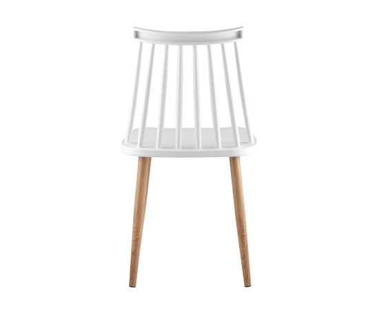 Стул Морган 420x470x800 Й820 вхите (Y820 white) Белый, Основной цвет: Белый, Ширина: 420, Материал основания: Металл, Высота: 800, Глубина: 470, Материал: Пластик, Каркас: Металл, Вес: 4, Цвет опоры: Коричневый, Материал сиденья: пластик, Цвет сиденья: Белый, Артикул: Й820 вхите (Y820 white), изображение 4post-test