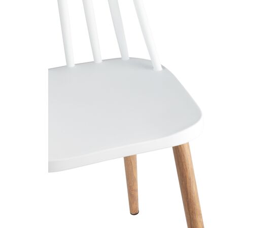 Стул Морган 420x470x800 Й820 вхите (Y820 white) Белый, Основной цвет: Белый, Ширина: 420, Материал основания: Металл, Высота: 800, Глубина: 470, Материал: Пластик, Каркас: Металл, Вес: 4, Цвет опоры: Коричневый, Материал сиденья: пластик, Цвет сиденья: Белый, Артикул: Й820 вхите (Y820 white), изображение 6post-test