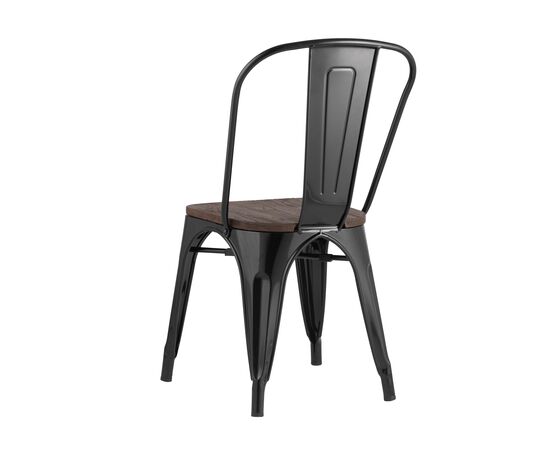 Стул Толикс (TOLIX) 450x515x840 ЙД-Х440Б-В ЛГ-01 (YD-H440B-W LG-01) Черный глянцевый/темное дерево, Основной цвет: Черный глянцевый/темное дерево, Ширина: 450, Материал основания: Металл, Высота: 840, Глубина: 515, Материал: дерево, Каркас: Металл, Вес: 5,1, Цвет опоры: черный глянцевый, Материал сиденья: Дерево, Цвет сиденья: Темно-коричневый, Артикул: ЙД-Х440Б-В ЛГ-01 (YD-H440B-W LG-01), изображение 3post-test