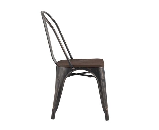 Стул Толикс (TOLIX) 450x515x840 ЙД-Х440Б-В МС-01-1 (YD-H440B-W MS-01-1) Черный/патина золото/темное дерево, Основной цвет: Черный/патина золото/темное дерево, Ширина: 450, Материал основания: Металл, Высота: 840, Глубина: 515, Материал: дерево, Каркас: Металл, Вес: 5,1, Цвет опоры: черный/патина золото, Материал сиденья: Дерево, Цвет сиденья: Темно-коричневый, Артикул: ЙД-Х440Б-В МС-01-1 (YD-H440B-W MS-01-1), изображение 2post-test
