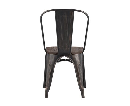 Стул Толикс (TOLIX) 450x515x840 ЙД-Х440Б-В МС-01-1 (YD-H440B-W MS-01-1) Черный/патина золото/темное дерево, Основной цвет: Черный/патина золото/темное дерево, Ширина: 450, Материал основания: Металл, Высота: 840, Глубина: 515, Материал: дерево, Каркас: Металл, Вес: 5,1, Цвет опоры: черный/патина золото, Материал сиденья: Дерево, Цвет сиденья: Темно-коричневый, Артикул: ЙД-Х440Б-В МС-01-1 (YD-H440B-W MS-01-1), изображение 3post-test
