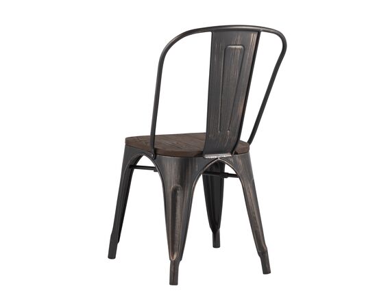 Стул Толикс (TOLIX) 450x515x840 ЙД-Х440Б-В МС-01-1 (YD-H440B-W MS-01-1) Черный/патина золото/темное дерево, Основной цвет: Черный/патина золото/темное дерево, Ширина: 450, Материал основания: Металл, Высота: 840, Глубина: 515, Материал: дерево, Каркас: Металл, Вес: 5,1, Цвет опоры: черный/патина золото, Материал сиденья: Дерево, Цвет сиденья: Темно-коричневый, Артикул: ЙД-Х440Б-В МС-01-1 (YD-H440B-W MS-01-1), изображение 4post-test