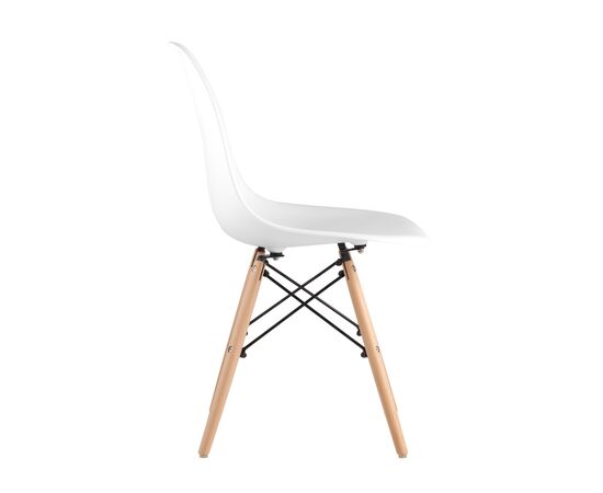 Стул УВА (UVA) 460x530x810 8056ПП ВХИТЕ (8056PP WHITE) Белый/дер.ножки, Основной цвет: Белый/дер.ножки, Ширина: 460, Материал основания: Массив дерева, Высота: 810, Глубина: 530, Материал: Пластик, Каркас: Массив дерева, Вес: 3,7, Цвет опоры: светло коричневый, Материал сиденья: пластик, Цвет сиденья: Белый, Артикул: 8056ПП ВХИТЕ (8056PP WHITE), изображение 2post-test