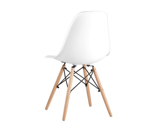 Стул УВА (UVA) 460x530x810 8056ПП ВХИТЕ (8056PP WHITE) Белый/дер.ножки, Основной цвет: Белый/дер.ножки, Ширина: 460, Материал основания: Массив дерева, Высота: 810, Глубина: 530, Материал: Пластик, Каркас: Массив дерева, Вес: 3,7, Цвет опоры: светло коричневый, Материал сиденья: пластик, Цвет сиденья: Белый, Артикул: 8056ПП ВХИТЕ (8056PP WHITE), изображение 3post-test