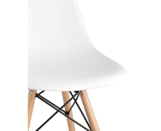 Стул УВА (UVA) 460x530x810 8056ПП ВХИТЕ (8056PP WHITE) Белый/дер.ножки, Основной цвет: Белый/дер.ножки, Ширина: 460, Материал основания: Массив дерева, Высота: 810, Глубина: 530, Материал: Пластик, Каркас: Массив дерева, Вес: 3,7, Цвет опоры: светло коричневый, Материал сиденья: пластик, Цвет сиденья: Белый, Артикул: 8056ПП ВХИТЕ (8056PP WHITE), изображение 5post-test