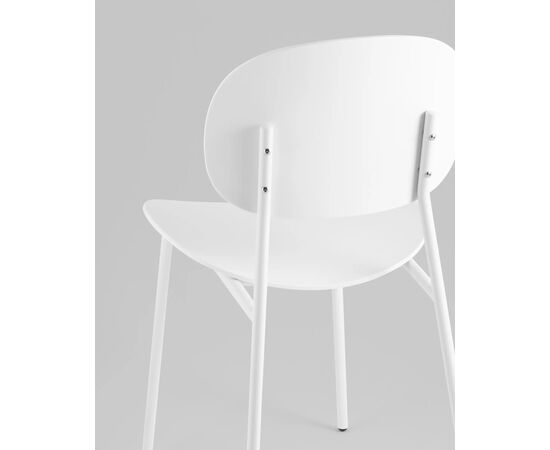 Стул Эди (Edie) 450x530x780 УТ000039124 Белый, Основной цвет: Белый, Ширина: 450, Материал основания: Металл, Высота: 780, Глубина: 530, Материал: Пластик, Вес: 4,2, Цвет опоры: Белый, Артикул: УТ000039124, изображение 2post-test