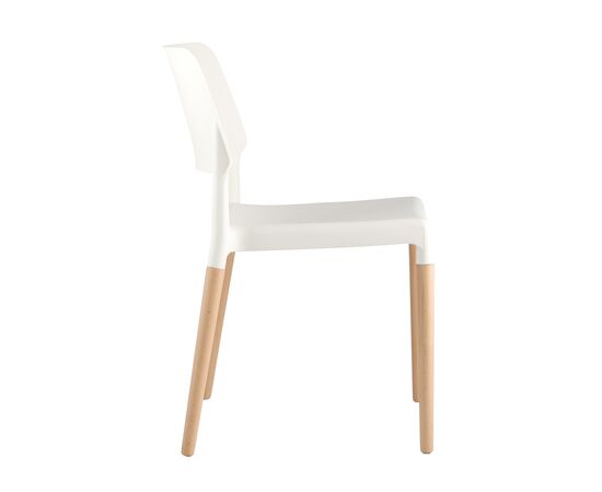 Стул Бистро (BISTRO) 540x525x785 8086 ВХИТЕ (8086 WHITE) Белый, Основной цвет: Белый, Материал основания: Массив дерева, Ширина: 540, Высота: 785, Глубина: 525, Материал: Пластик, Вес: 3, Артикул: 8086 ВХИТЕ (8086 WHITE), изображение 2post-test