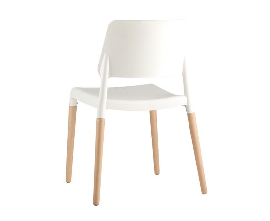 Стул Бистро (BISTRO) 540x525x785 8086 ВХИТЕ (8086 WHITE) Белый, Основной цвет: Белый, Материал основания: Массив дерева, Ширина: 540, Высота: 785, Глубина: 525, Материал: Пластик, Вес: 3, Артикул: 8086 ВХИТЕ (8086 WHITE), изображение 3post-test