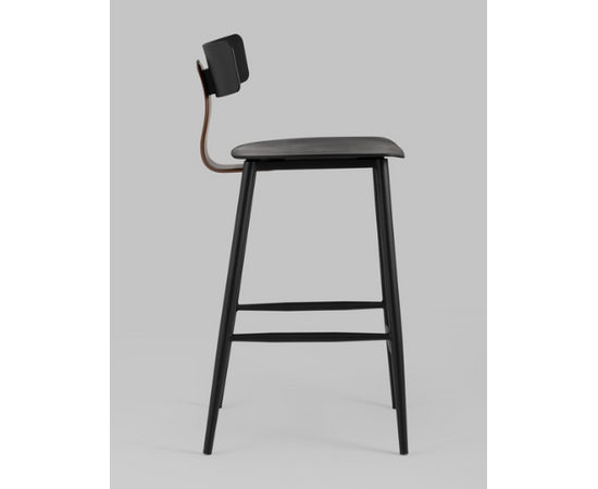 Стул Ант (ANT), полубарный, пластиковый 425x460x900 8333А блак (8333A black) Чёрный, Основной цвет: Чёрный, Материал основания: Металл, Ширина: 425, Высота: 900, Глубина: 460, Вес: 6,95, Материал сиденья: пластик, Артикул: 8333А блак (8333A black), изображение 2post-test