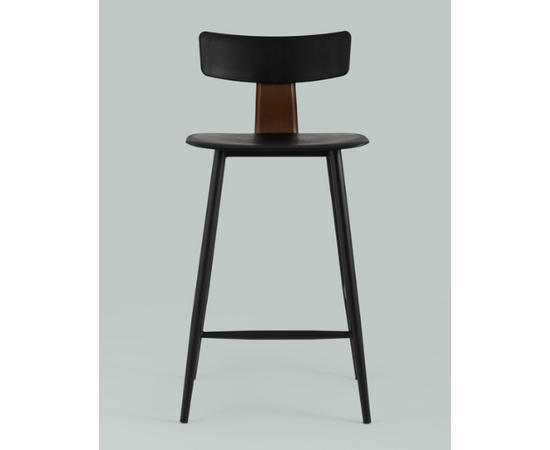 Стул Ант (ANT), полубарный, пластиковый 425x460x900 8333А блак (8333A black) Чёрный, Основной цвет: Чёрный, Материал основания: Металл, Ширина: 425, Высота: 900, Глубина: 460, Вес: 6,95, Материал сиденья: пластик, Артикул: 8333А блак (8333A black), изображение 3post-test