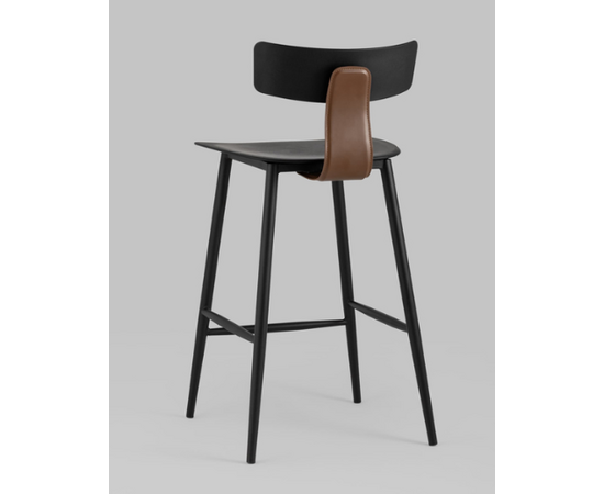 Стул Ант (ANT), полубарный, пластиковый 425x460x900 8333А блак (8333A black) Чёрный, Основной цвет: Чёрный, Материал основания: Металл, Ширина: 425, Высота: 900, Глубина: 460, Вес: 6,95, Материал сиденья: пластик, Артикул: 8333А блак (8333A black), изображение 5post-test