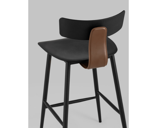 Стул Ант (ANT), полубарный, пластиковый 425x460x900 8333А блак (8333A black) Чёрный, Основной цвет: Чёрный, Материал основания: Металл, Ширина: 425, Высота: 900, Глубина: 460, Вес: 6,95, Материал сиденья: пластик, Артикул: 8333А блак (8333A black), изображение 6post-test