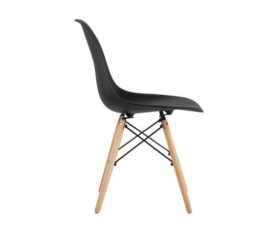 Стул УВА (UVA) 460x530x810 8056ПП БЛАК (8056PP BLACK) Черный/дер.ножки, Основной цвет: Черный/дер.ножки, Ширина: 460, Материал основания: Массив дерева, Высота: 810, Глубина: 530, Материал: Пластик, Каркас: Массив дерева, Вес: 3,7, Цвет опоры: светло коричневый, Материал сиденья: пластик, Цвет сиденья: Черный, Артикул: 8056ПП БЛАК (8056PP BLACK), изображение 2post-test