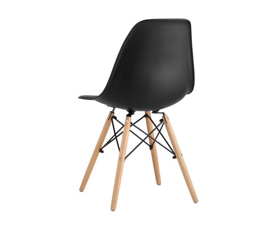 Стул УВА (UVA) 460x530x810 8056ПП БЛАК (8056PP BLACK) Черный/дер.ножки, Основной цвет: Черный/дер.ножки, Ширина: 460, Материал основания: Массив дерева, Высота: 810, Глубина: 530, Материал: Пластик, Каркас: Массив дерева, Вес: 3,7, Цвет опоры: светло коричневый, Материал сиденья: пластик, Цвет сиденья: Черный, Артикул: 8056ПП БЛАК (8056PP BLACK), изображение 3post-test