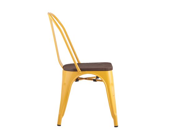 Стул Толикс (TOLIX) 450x515x840 ЙД-Х440Б-В ЛГ-06 (YD-H440B-W LG-06) Желтый глянцевый/темное дерево, Основной цвет: Желтый глянцевый/темное дерево, Ширина: 450, Материал основания: Металл, Высота: 840, Глубина: 515, Материал: дерево, Каркас: Металл, Вес: 5,1, Цвет опоры: желтый глянцевый, Материал сиденья: Дерево, Цвет сиденья: Темно-коричневый, Артикул: ЙД-Х440Б-В ЛГ-06 (YD-H440B-W LG-06), изображение 3post-test