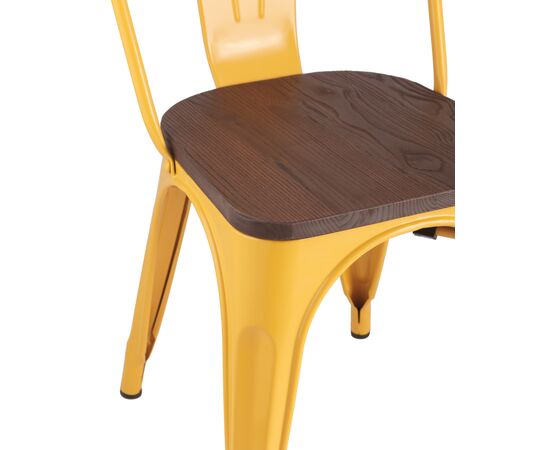 Стул Толикс (TOLIX) 450x515x840 ЙД-Х440Б-В ЛГ-06 (YD-H440B-W LG-06) Желтый глянцевый/темное дерево, Основной цвет: Желтый глянцевый/темное дерево, Ширина: 450, Материал основания: Металл, Высота: 840, Глубина: 515, Материал: дерево, Каркас: Металл, Вес: 5,1, Цвет опоры: желтый глянцевый, Материал сиденья: Дерево, Цвет сиденья: Темно-коричневый, Артикул: ЙД-Х440Б-В ЛГ-06 (YD-H440B-W LG-06), изображение 6post-test
