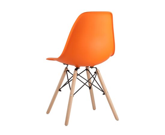 Стул УВА (UVA) 460x530x810 8056ПП ОРАНГЕ (8056PP ORANGE) Оранжевый/дер.ножки, Основной цвет: Оранжевый/дер.ножки, Ширина: 460, Материал основания: Массив дерева, Высота: 810, Глубина: 530, Материал: Пластик, Каркас: Массив дерева, Вес: 3,7, Цвет опоры: светло коричневый, Материал сиденья: пластик, Цвет сиденья: Оранжевый, Артикул: 8056ПП ОРАНГЕ (8056PP ORANGE), изображение 3post-test