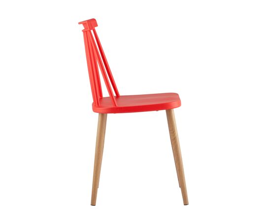 Стул Морган 420x470x800 Й820 ред (Y820 red) Красный, Основной цвет: Красный, Ширина: 420, Материал основания: Металл, Высота: 800, Глубина: 470, Материал: Пластик, Каркас: Металл, Вес: 4, Цвет опоры: Коричневый, Материал сиденья: пластик, Цвет сиденья: Красный, Артикул: Й820 ред (Y820 red), изображение 3post-test