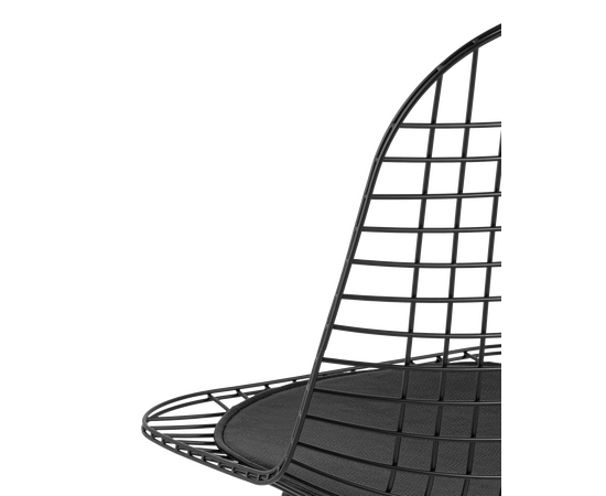 Стул обеденный Айфел (Eiffel) 460x530x870 УТ000004229 черный, с черной подушкой, Основной цвет: черный, с черной подушкой, Ширина: 460, Материал основания: Металл, Высота: 870, Глубина: 530, Материал: металл, экокожа, Вес: 4,2, Цвет опоры: Черный, Материал сиденья: металл, экокожа, Цвет сиденья: Черный, Артикул: УТ000004229, изображение 5post-test