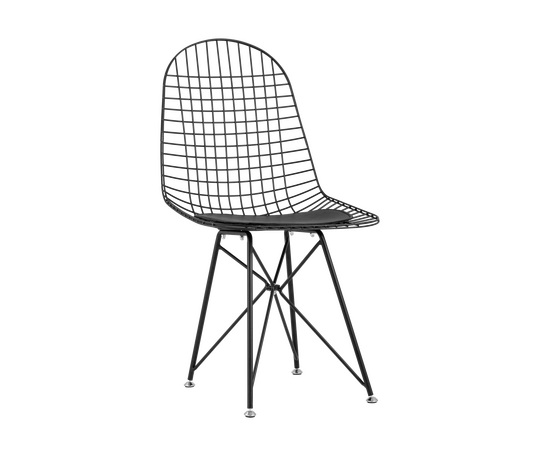 Стул обеденный Айфел (Eiffel) 460x530x870 УТ000004229 черный, с черной подушкой, Основной цвет: черный, с черной подушкой, Ширина: 460, Материал основания: Металл, Высота: 870, Глубина: 530, Материал: металл, экокожа, Вес: 4,2, Цвет опоры: Черный, Материал сиденья: металл, экокожа, Цвет сиденья: Черный, Артикул: УТ000004229, изображение 7post-test