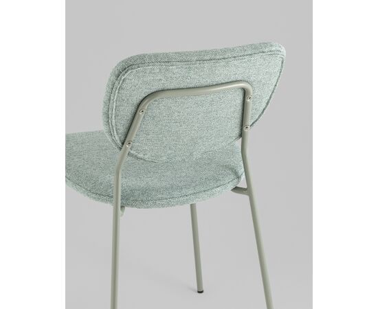 Стул обеденный ГиГи (Gigi) 455x555x810 УТ000039035 зеленый, зеленые ножки, Основной цвет: зеленый, зеленые ножки, Ширина: 455, Материал основания: Металл, Высота: 810, Глубина: 555, Материал: шенилл, Каркас: Металл, Вес: 4,65, Цвет опоры: Зеленый, Материал сиденья: шенилл, Цвет сиденья: Зеленый, Артикул: УТ000039035, изображение 6post-test