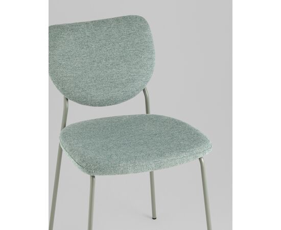 Стул обеденный ГиГи (Gigi) 455x555x810 УТ000039035 зеленый, зеленые ножки, Основной цвет: зеленый, зеленые ножки, Ширина: 455, Материал основания: Металл, Высота: 810, Глубина: 555, Материал: шенилл, Каркас: Металл, Вес: 4,65, Цвет опоры: Зеленый, Материал сиденья: шенилл, Цвет сиденья: Зеленый, Артикул: УТ000039035, изображение 7post-test