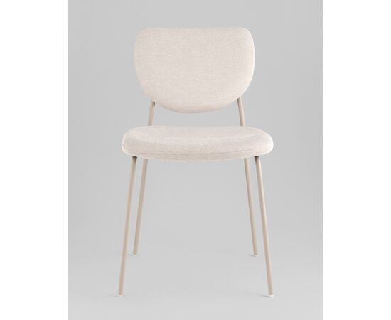 Стул обеденный ГиГи (Gigi) 455x555x810 УТ000039034 бежевый, кремовые ножки, Основной цвет: бежевый, кремовые ножки, Ширина: 455, Материал основания: Металл, Высота: 810, Глубина: 555, Материал: шенилл, Каркас: Металл, Вес: 4,65, Цвет опоры: кремовый, Материал сиденья: шенилл, Цвет сиденья: Бежевый, Артикул: УТ000039034, изображение 2post-test