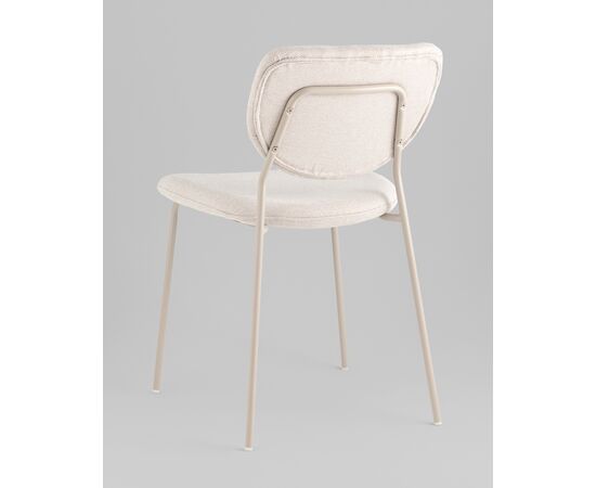 Стул обеденный ГиГи (Gigi) 455x555x810 УТ000039034 бежевый, кремовые ножки, Основной цвет: бежевый, кремовые ножки, Ширина: 455, Материал основания: Металл, Высота: 810, Глубина: 555, Материал: шенилл, Каркас: Металл, Вес: 4,65, Цвет опоры: кремовый, Материал сиденья: шенилл, Цвет сиденья: Бежевый, Артикул: УТ000039034, изображение 5post-test