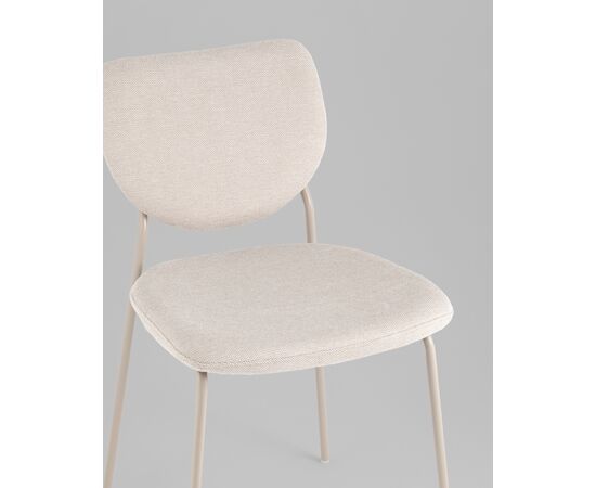 Стул обеденный ГиГи (Gigi) 455x555x810 УТ000039034 бежевый, кремовые ножки, Основной цвет: бежевый, кремовые ножки, Ширина: 455, Материал основания: Металл, Высота: 810, Глубина: 555, Материал: шенилл, Каркас: Металл, Вес: 4,65, Цвет опоры: кремовый, Материал сиденья: шенилл, Цвет сиденья: Бежевый, Артикул: УТ000039034, изображение 7post-test