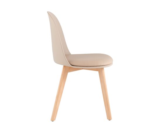 Стул Фог (Fog) 500x450x800 СЛ-7022ДМ беиге 70043 (SL-7022DM beige 70043) Бежевый, Основной цвет: Бежевый, Материал основания: Пластик, Ширина: 500, Высота: 800, Глубина: 450, Вес: 5,2, Материал сиденья: экокожа, Артикул: СЛ-7022ДМ беиге 70043 (SL-7022DM beige 70043), изображение 3post-test