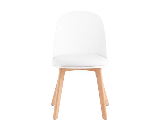 Стул Фог (Fog) 500x450x800 СЛ-7022ДМ вхите (SL-7022DM white) Белый, Основной цвет: Белый, Материал основания: Массив дерева, Ширина: 500, Высота: 800, Глубина: 450, Вес: 5,2, Материал сиденья: экокожа, Артикул: СЛ-7022ДМ вхите (SL-7022DM white), изображение 4post-test