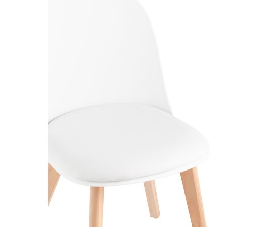 Стул Фог (Fog) 500x450x800 СЛ-7022ДМ вхите (SL-7022DM white) Белый, Основной цвет: Белый, Материал основания: Массив дерева, Ширина: 500, Высота: 800, Глубина: 450, Вес: 5,2, Материал сиденья: экокожа, Артикул: СЛ-7022ДМ вхите (SL-7022DM white), изображение 5post-test