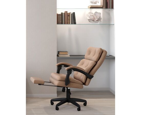 Кресло Ситнайс Хоум 542 (SITNICE HOME 542) 540x480x1080 ЧАИРМАН ХОМЕ 442 (CHAIRMAN HOME 442) Бежевый, Основной цвет: Бежевый, Ширина: 540, Ролики: Стандарт БИФМА 5 (BIFMA 5),1 (США), диаметр штока 11 мм, покрытие – полиуретан, Высота: 1080, Глубина: 480, Максимальная высота: 1140, Материал подлокотников: Пластиковые, трансформируемые, с мягкими накладками, обитыми тканью, Вес: 19,9, Материал крестовины: Пластик, Механизм: С синхронным отклонением сидения и спинки 1:3,с фиксацией кресла в любом положении, Рекомендованная максимальная нагрузка: 150кг, Объем: 0,26, изображение 2post-test