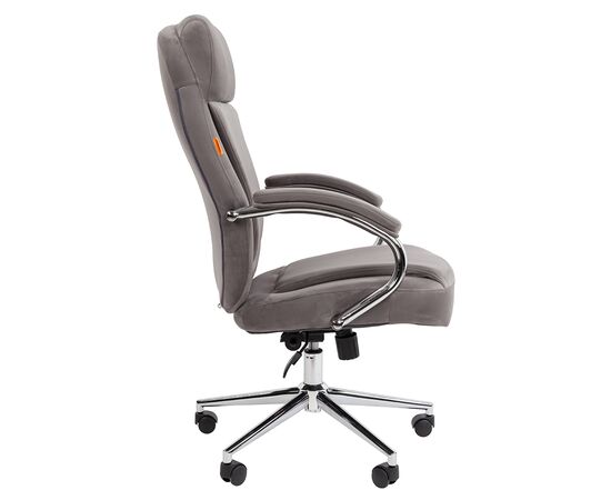 Кресло Чейрмэн 794 хоум (CHAIRMAN 794 HOME) 670x515x1110 ЧАИРМАН 794 ХОМЕ (CHAIRMAN 794 HOME) Серый, Основной цвет: Серый, Ширина: 670, Ролики: Диаметр штока 11 мм, покрытие – нейлон, Высота: 1110, Глубина: 515, Максимальная высота: 1170, Каркас: Немонолитный. Характеристики соответствуют стандарту БИФМА 5.1 (BIFMA 5.1) (США), Материал подлокотников: Металлические хромированные с мягкими накладками, обитыми тканью, Вес: 19,2, Материал сиденья: Велюр, Механизм: С возможностью фиксации кресла в любом положении. Регулировка кресла по высоте, Подголовник: рельефный, Материал спинки: Велюр, Рекомендованная максимальная нагрузка: до 120 кг, Объем: 0,22, Артикул: ЧАИРМАН 794 ХОМЕ (CHAIRMAN 794 HOME), изображение 3post-test